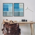 thumbnail image 3 of Stupell Industries Blue Rustic Abstraction Abstract Painting Black Framed Art Print Wall Art, 24 x 30, 3 of 10