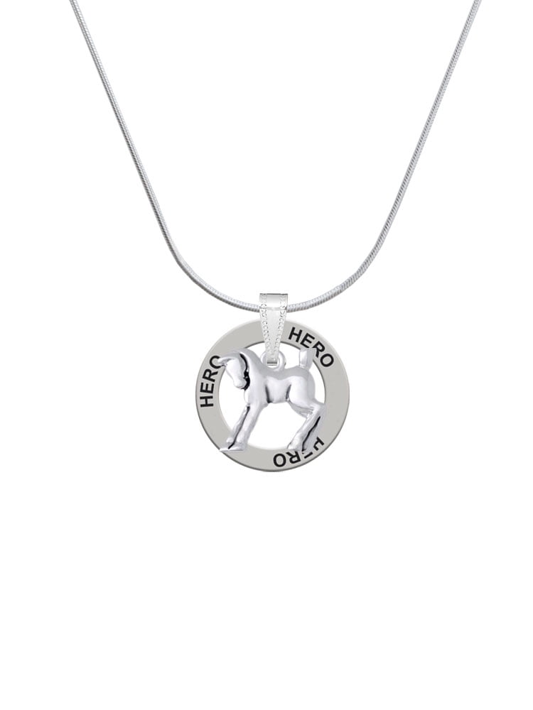 Delight Jewelry Silvertone Equestrian Horse Hero Ring Charm Necklace, 18"