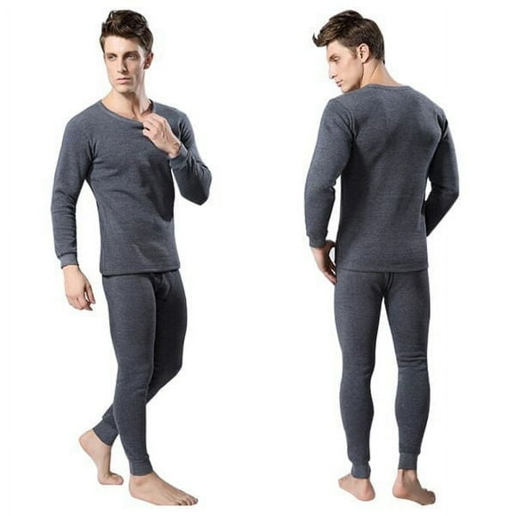 COCKCON 2 Pcs/lot Cotton Men Thermal Underwear Set Autumn Winter Warm Thicken Long Johns Tops Bottom