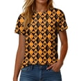 thumbnail image 5 of Akiihool Halloween Dresses for Women Women Funny Cute Boo Ghost Halloween Thanksgiving Fall Pumpkin Spooy Season Letter Print Graphic Short Sleeve Tee Shirt (Black,XL), 5 of 9