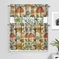 thumbnail image 2 of Vintage Mushroom Kitchen Curtains Set, Rod Pocket Curtains, Magical Forest Mushrooms Kitchen Curtains for Nursery Rooms, 2 of 5