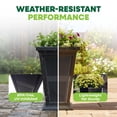 thumbnail image 5 of FCMP Outdoor Modemmo Self-Watering Planter, Chelsea Pattern, Black, Set of 2, 5 of 9