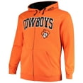 thumbnail image 2 of Men's Colosseum Orange Oklahoma State Cowboys Big & Tall Full-Zip Hoodie, 2 of 3