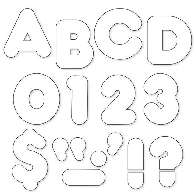 Trend Enterprises T-436-6 Ready Letters 2 in. Casual, White - Pack of 6