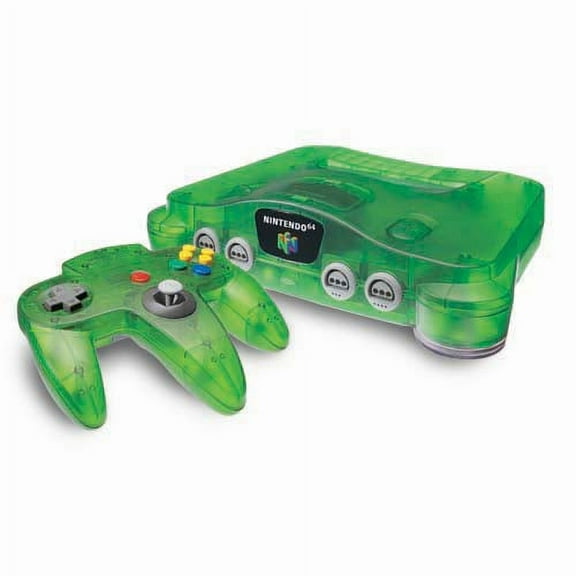 Nintendo 64 N64 Jungle Green Video Game Console with Matching Controller