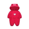 thumbnail image 3 of PureCasa Jumpsuit for Toddler Boys Girls Winter Warm Snowsuit Outwear Newborn Hooded Footed Romper Jumpsuit for 0-24 Months, 3 of 6