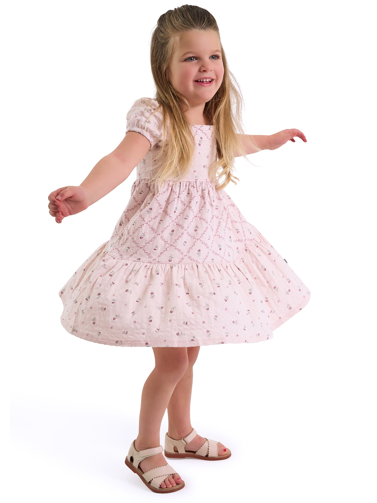 Modern Moments by Gerber Toddler Girl Tiered Dress, Sizes 12 Months - 5T