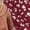 Burgundy, variant on Blue Floral Patchwork Lace V-Neck Waist A-Line Dress, Elegant Cute Casual Vacation Beach Party Everyday Wear, Versatile Summer Dress For Women