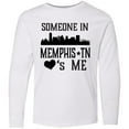 thumbnail image 3 of Inktastic Memphis Tennessee Someone Loves Me Skyline Long Sleeve Youth T-Shirt, 3 of 5
