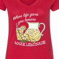 thumbnail image 4 of Inktastic When Life Gives You Lemons, Make Lemonade Women's V-Neck T-Shirt, 4 of 5