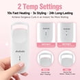 thumbnail image 4 of Heated Eyelash Curler, Portable Travel-Size Mini Electric Heated Lash Curler - 2-Level Adjustable Temp & Type-C Recharge, 10S Heat 3S Style 24H Lift for Long-Lasting Natural Effortless Curves, 4 of 8