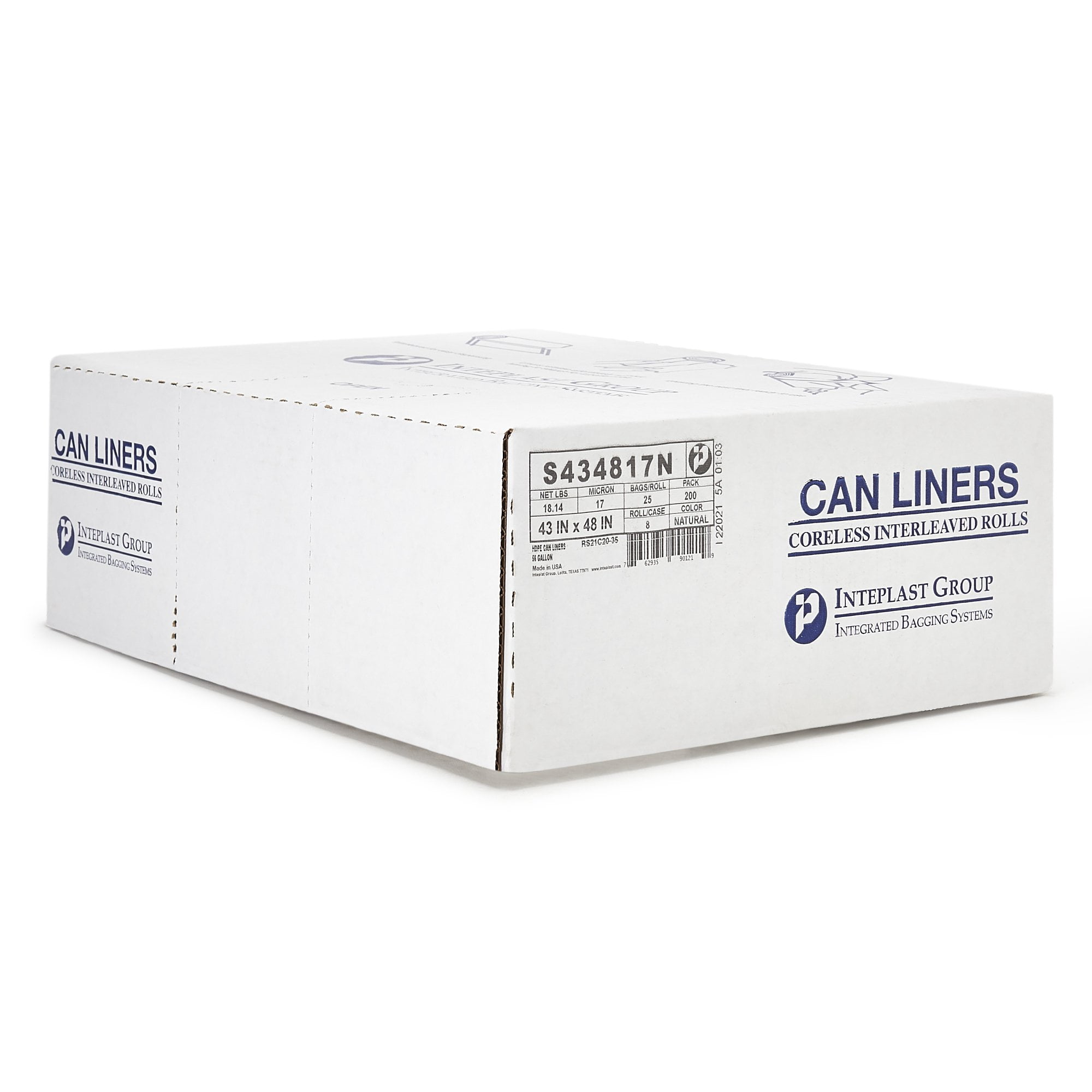 McKesson Trash Can Liners, Extra Heavy Duty Garbage Bags - Clear, 56 gal Capacity, 43 in x 48 in, 200 Ct