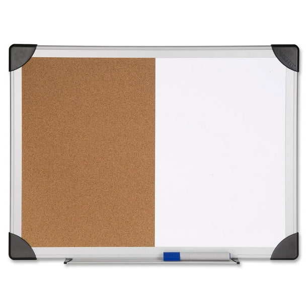 Lorell Dry Erase/Cork Combo Board, 2' x 3', Aluminum Frame