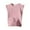 Pink, variant on OSOLU Toddler Girls Ruffle Sleeve T Shirt Solid Color Vest Girls Basic Short Sleeve T-Shirts Versatile Dailywear, 3-4 Years