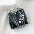 thumbnail image 1 of Women Small Transparent Bucket Bags Chain Bag Totes Compound Mini Bag, 1 of 5