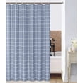 thumbnail image 4 of Textured Fabric Shower Curtains 72" X 72", Gray Checkered Printed Bathroom Curtains Machine Washable, 4 of 5