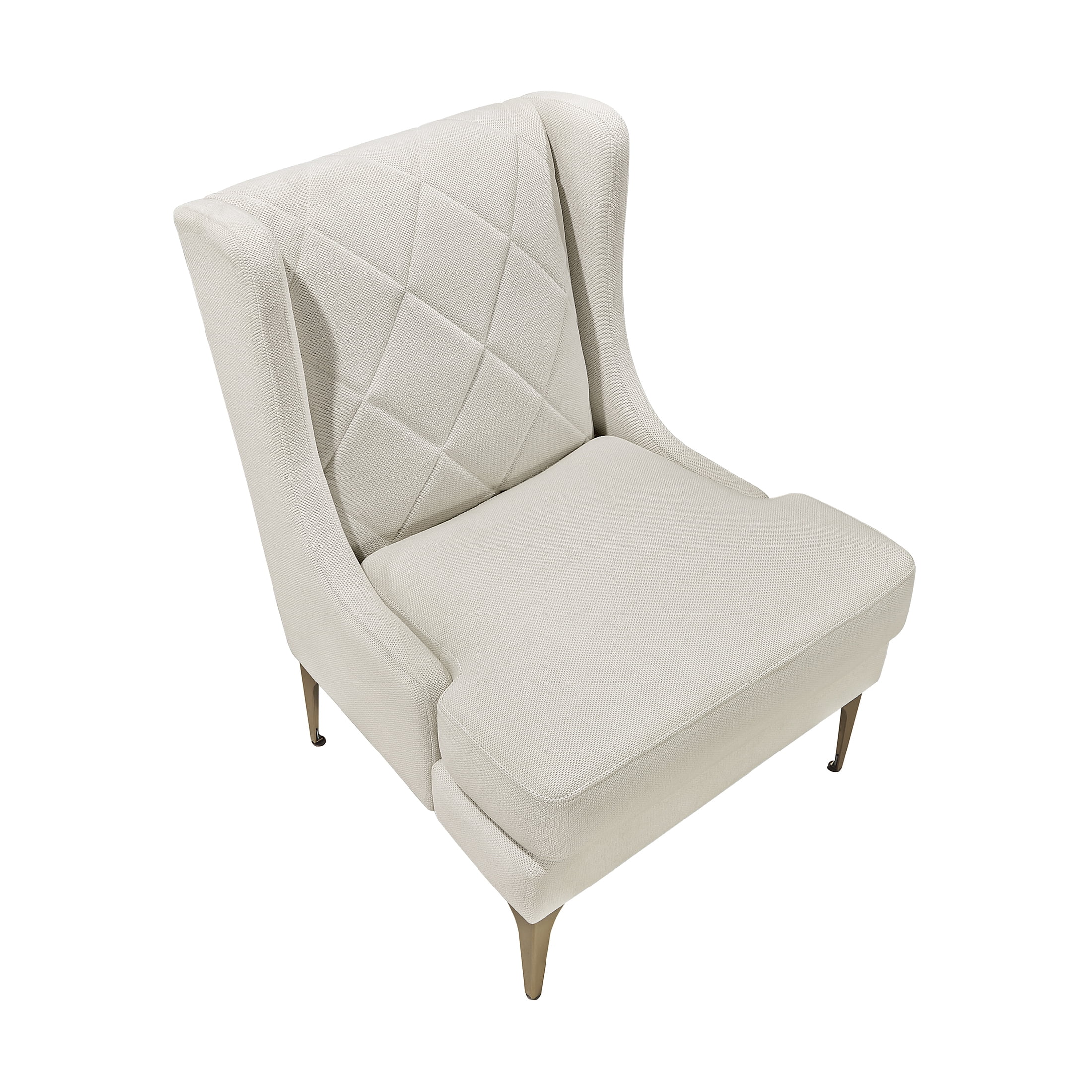 OakvillePark Emberhollow Chenille Wingback Accent Chair with Metal Legs, Taupe