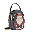 thumbnail image 7 of FORMRS Crossbody Bag for Women Quilted Travel Shoulder Cell Phone Purse with Chain Strap Handbag, Blue Christmas Santa, 7 of 7