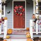 thumbnail image 5 of Halloween Hoja De Arce Artificial Guirnalda De Calabaza Puerta Colgando Decoración De Halloween seitruly HA042640-02, 5 of 6