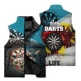 thumbnail image 2 of Chaqueta sin mangas para hombre con estampado 3D para uso diario, informal, holgada, cómoda y con estilo para el bar y el club de dardos, 2 of 4