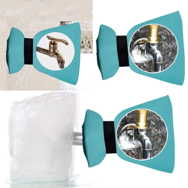 VBXOAE 2-Pack Heavy Duty Outdoor Faucet Covers-Weatherproof Insulation for Winter AntiFreeze Protection,Universal Size,Easy to Install,Reusable