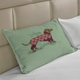 thumbnail image 2 of Dachshund Knitted Quilt Pillowcover, Dog in Knitted Sweater Design Detailed Colorful Cartoon Style Animal Pattern, Standard King Size Pillow Cover for Bedroom, 30" x 20", Multicolor, by Ambesonne, 2 of 2