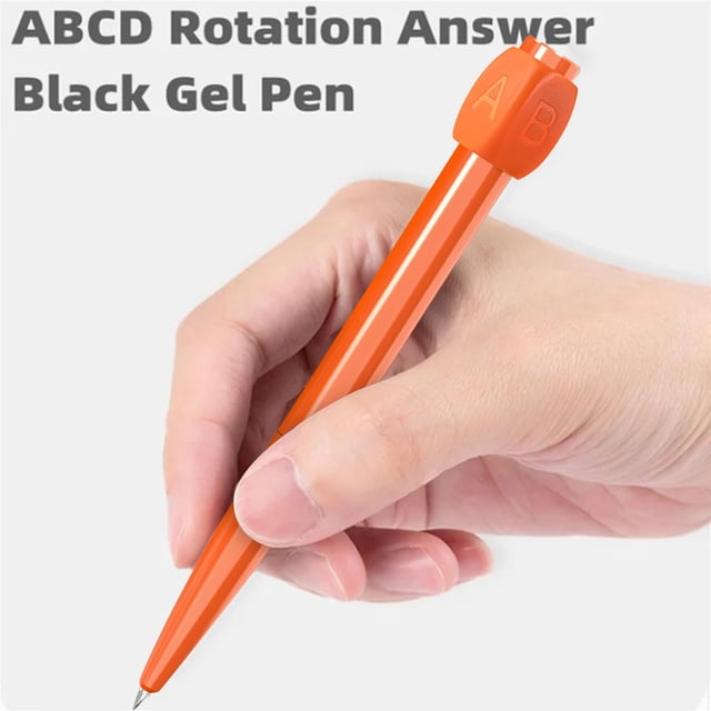 Boreal Craft ABCD Rotation Answer Black Gel Pen 1pc Answer Pen Rotating Gel Pen ABCD Selection Difficult Artifact Meeting Boredom Mailing Transfer Pen Back To School School Supplies 1ml Stationery