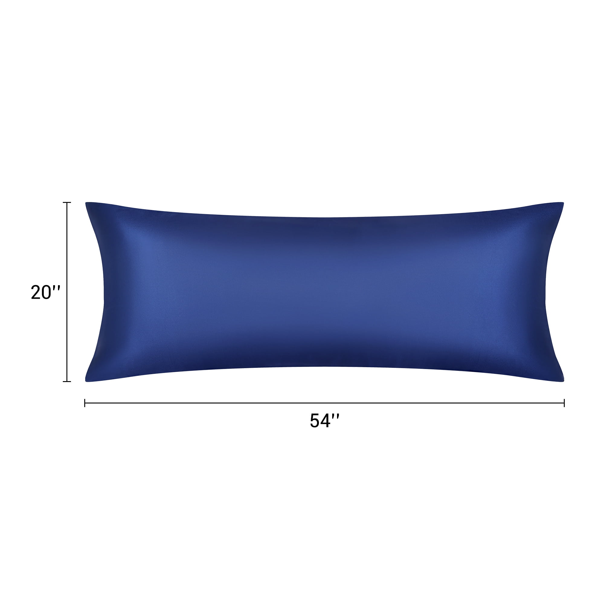 Unique Bargains Satin Pillow Cases Set of 2 Cooling Pillow Covers Navy Blue