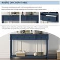 thumbnail image 5 of Prehome Console Table Sofa Table with Drawers for Entryway with Projecting Drawers and Long Shelf (Antique Navy, OLD SKU: WF189574AAM), 5 of 9