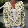 thumbnail image 2 of Kaondbfi Cardigan for Women, Open Front Cardigans Cute Flower Print Sweaters Crew Neck Button Down Trendy Fall Tops Coat Womens Winter Coat, 2 of 4