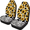thumbnail image 5 of Pzuqiu Cow Print Sunflower Design Car Seat Covers Full Backrest Front and Rear Seat Cover Set, Full Set, Suitable for Sedan Seats Auto Seats, Fit for Truck Cars, 5 of 10