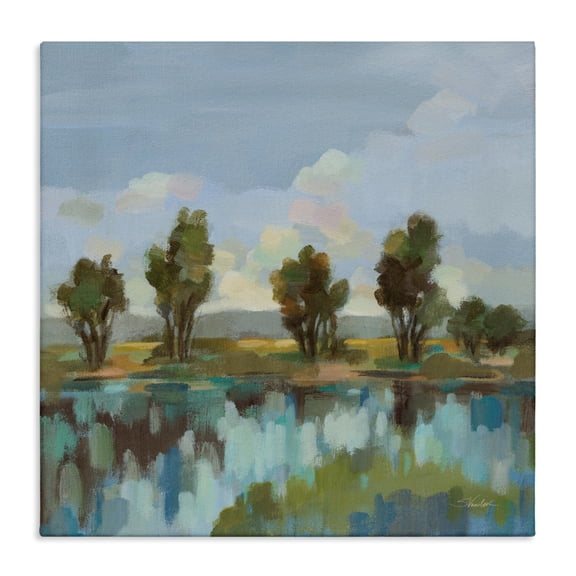 Stupell Industries Contemporary Scenic River Reflections Canvas Art, 36 x 36, by Silvia Vassileva