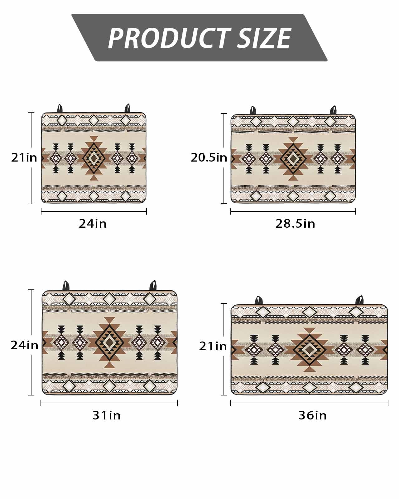 Stove Top Covers for Electric Stove, Southwest Glass Stovetop Cover Protector, Brown Bohemian Abstract American Aztec Induction Cooktop Protector Oven Mat for Kitchen Countertop 24"x21"