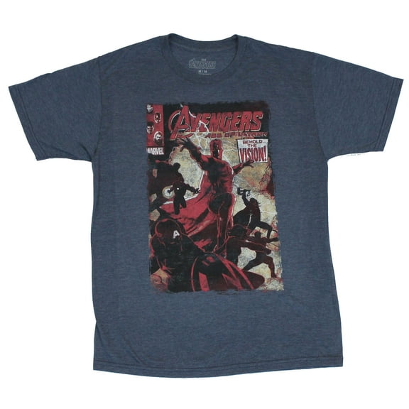 The Avengers (Marvel Comics) Mens T-Shirt - Behold Vision Age of Ultron (Medium)