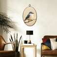 thumbnail image 3 of Oval Framed Wall Art Vintage Blue Bird Rustic Botanical Retro Country Farmhouse Birds Canvas Wall Art Oval Vintage Wall Decor Prints Hanging Decor for Home Bedroom Living Room Office 8"x11.4", 3 of 7