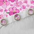 thumbnail image 4 of jejeloiu Cartoon Cute Flower Blackout Curtains Set of 2 (52x84 Each),Kawaii Floral Window Curtains,Hotpink Peach Blossom Curtains and Drapes For Kids,Luxury Bedroom Decor, 4 of 6