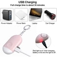 thumbnail image 5 of Alarma de emergencia personal de 130 DB, alarma de seguridad recargable con linterna LED, alarma antirrobo, para mujeres, niños, ancianos, aventureros, color rosa Vhermosa, 5 of 5