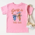 thumbnail image 3 of Party in The USA Funny Hotdog & Soda 4th of July Shirts for Kids & Adults Pink Shirt 5-6, 3 of 5