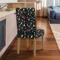 thumbnail image 5 of Xoenoiee Bulb Snowflake Print Chair Covers for Dining Room, Stretch Dining Chair Cover Christmas Decor Washable Kitchen Parsons Chair Slipcovers, Removable Seat Protector, 1 Pack, 5 of 7