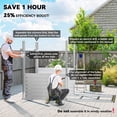 thumbnail image 3 of White Galvanized Steel Outdoor Storage Shed - 56" x 106" Lean-To Tool House with Foundation Kit & Lockable Doors for Backyard, Patio & Lawn Use, 3 of 7