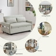 thumbnail image 5 of DEALTOPS 55.1" Sofa Bed with Pull Out Sofa Bed Sleeper Sofa Couch Adjsutable Backrest Loveseats Couches for Living Room - Beige, 5 of 8