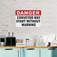 thumbnail image 4 of Danger Conveyor May Start Without Warning Sign 8"x12" - Aluminum Tin Warning for Home Outdoor Garden, High-Visibility Safety Decor for Factory, 4 of 8