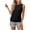 Black, variant on Women's Tops Under $10 Free Shipping Loose Casual Solid Color Round Neck Sleeveless Top