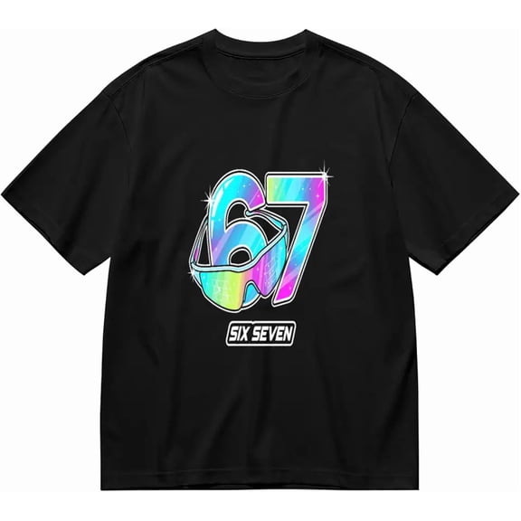 Funny Six Seven 6 7 Meme Gen Alpha Slang Women Men T-Shirt