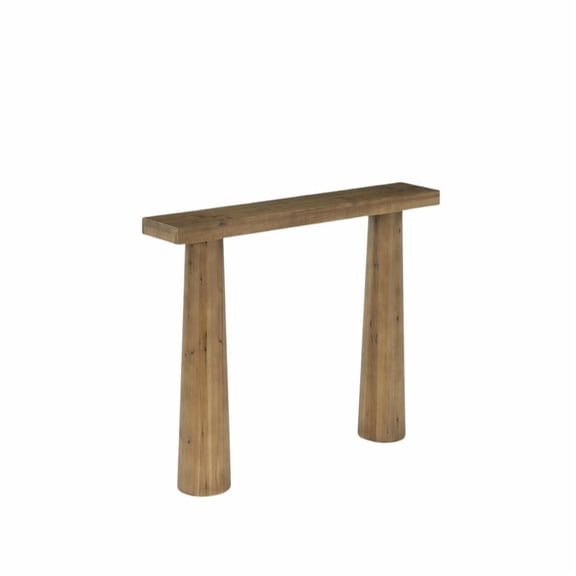 Spaco 63" Solid Wood Farmhouse Console Table, Rectangular Sofa Table for Behind Couch, for Entryway/Living Room, Brown
