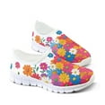 thumbnail image 5 of Psesaysky Colorful Floral Sneakers for Women Ladies Fashion Slip on Causal Shoes Loafers Lightweight Non Slip Comfortable Hiking Shoes Arch Support White Sole Size 10, 5 of 7