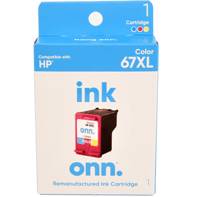 onn. 67XL HP Remanufactured Ink Cartridge, Tri-Color