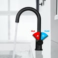 thumbnail image 2 of Wowow Black Bathroom Faucet Stainless Steel Bar Faucet Single Handle Bar Sink Faucets High Arc Lavatory Sink Faucet Mixer Small Kitchen Tap Faucet with Supply Hoses, 2 of 7