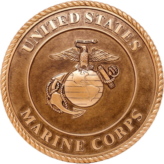 MARINES BRONZE STEPPING STONE / DECORATIVE WALL PLAQUE