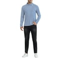thumbnail image 2 of INSPIRE CHIC Striped Turtleneck T-Shirt for Men's Long Sleeves Pullover Stripes T Shirt XL Navy White, 2 of 6